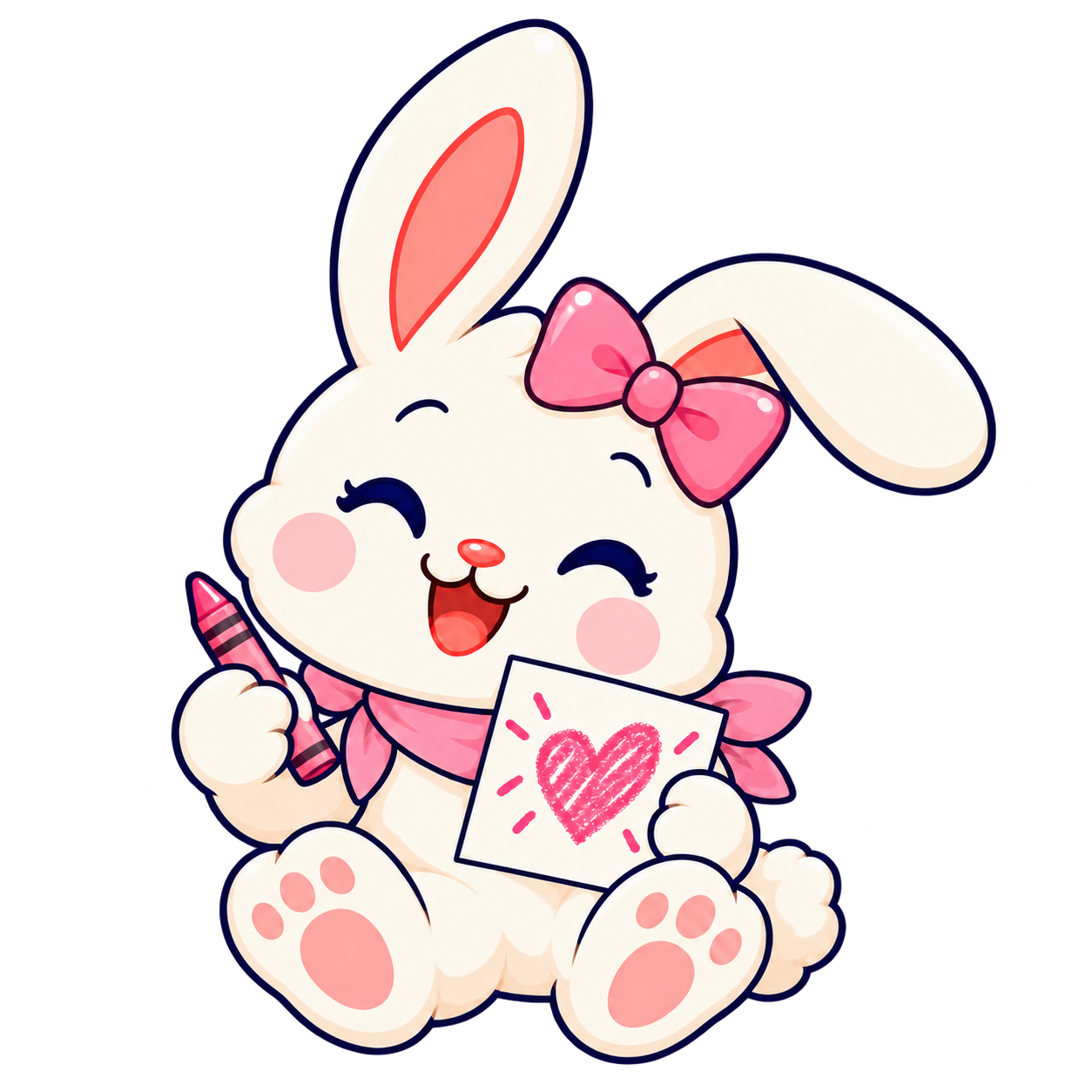 Bea — La conejita de los corazones chuequitos.