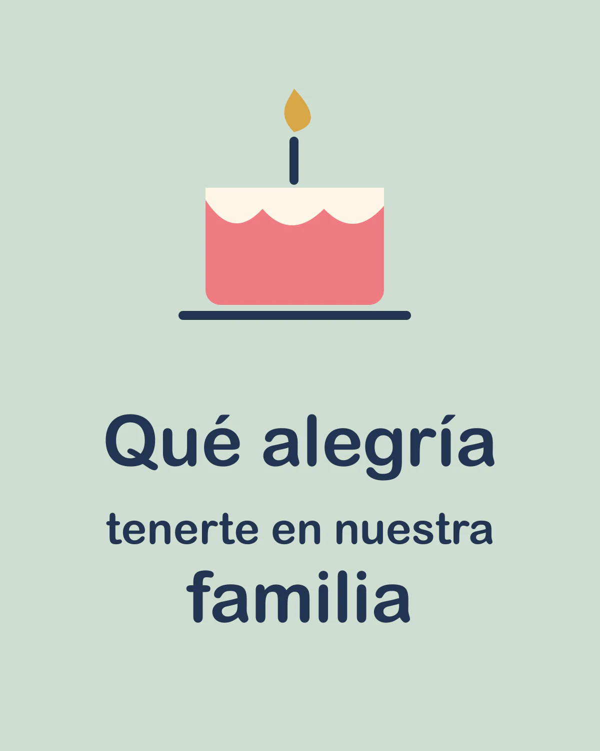 Qué alegría tenerte en nuestra familia