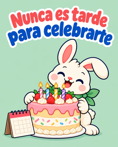 Nunca es tarde para celebrarte