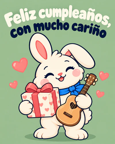 Feliz cumpleaños, con mucho cariño