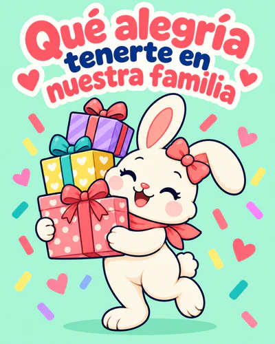 Qué alegría tenerte en nuestra familia