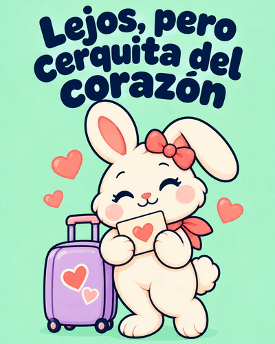 Lejos, pero cerquita del corazón