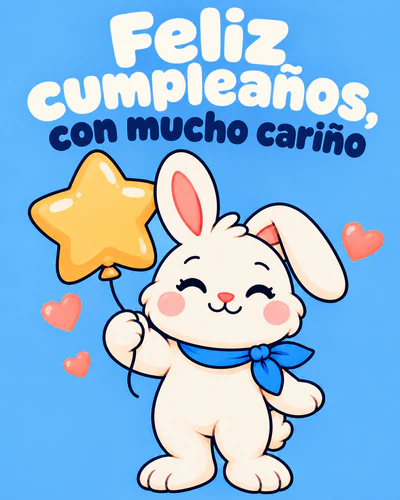 Feliz cumpleaños, con mucho cariño