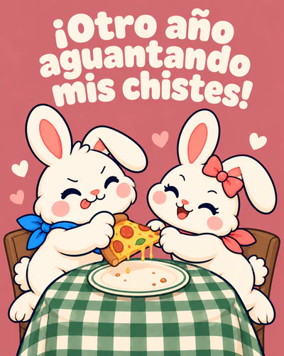 ¡Otro año aguantando mis chistes!