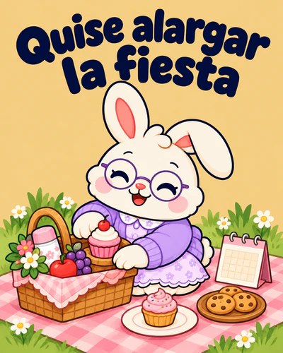 Quise alargar la fiesta