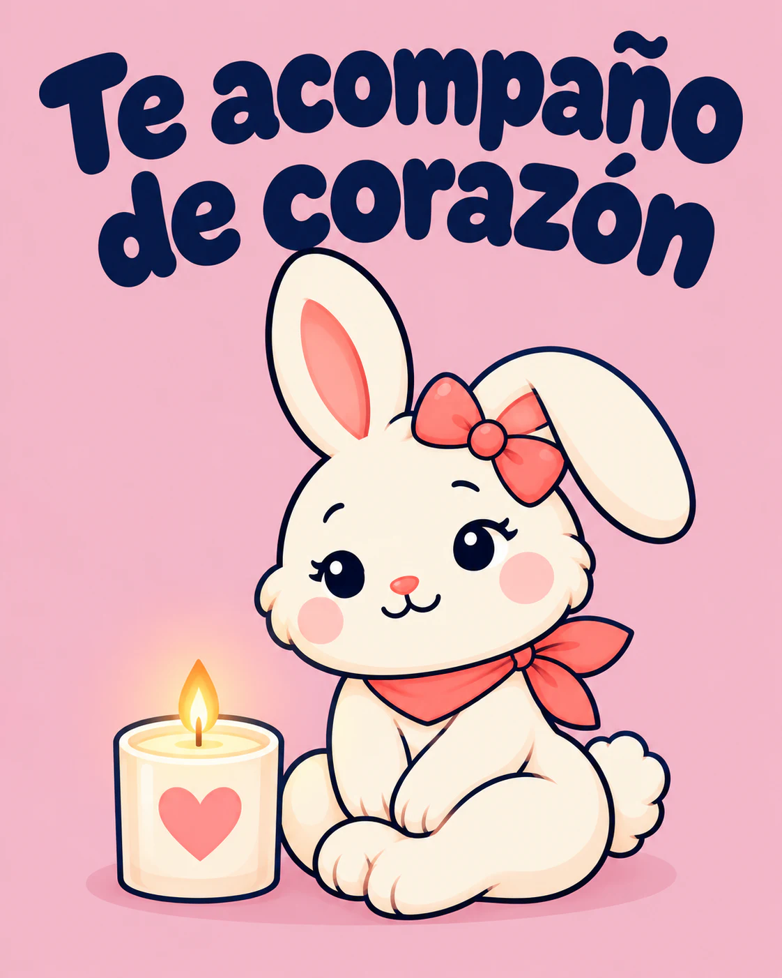 Te acompaño de corazón