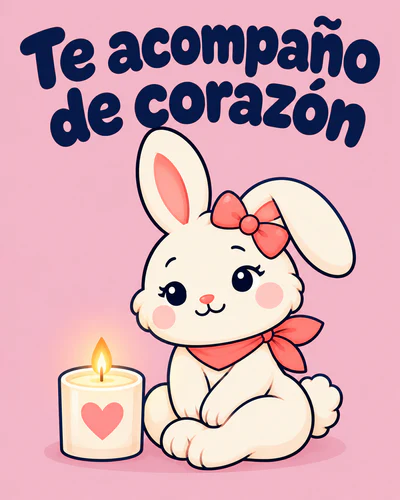 Te acompaño de corazón