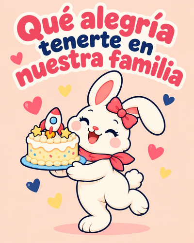 Qué alegría tenerte en nuestra familia