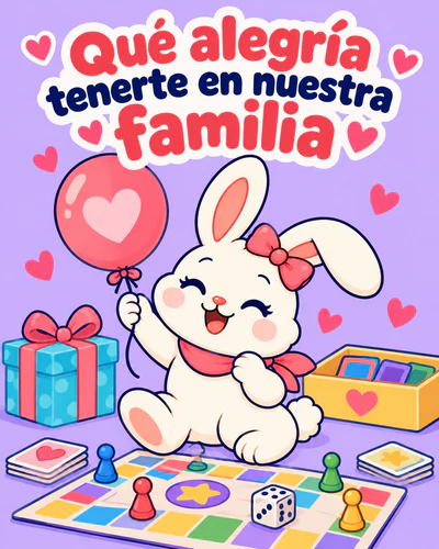Qué alegría tenerte en nuestra familia