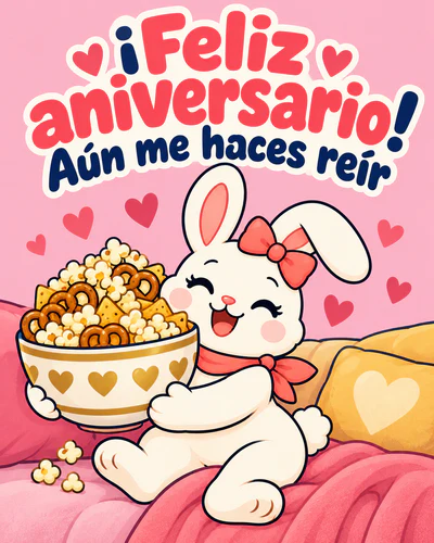 ¡Feliz aniversario! Aún me haces reír