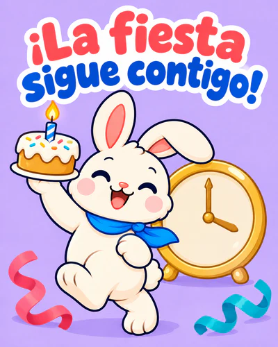 ¡La fiesta sigue contigo!