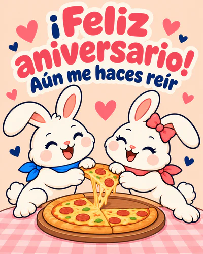 ¡Feliz aniversario! Aún me haces reír