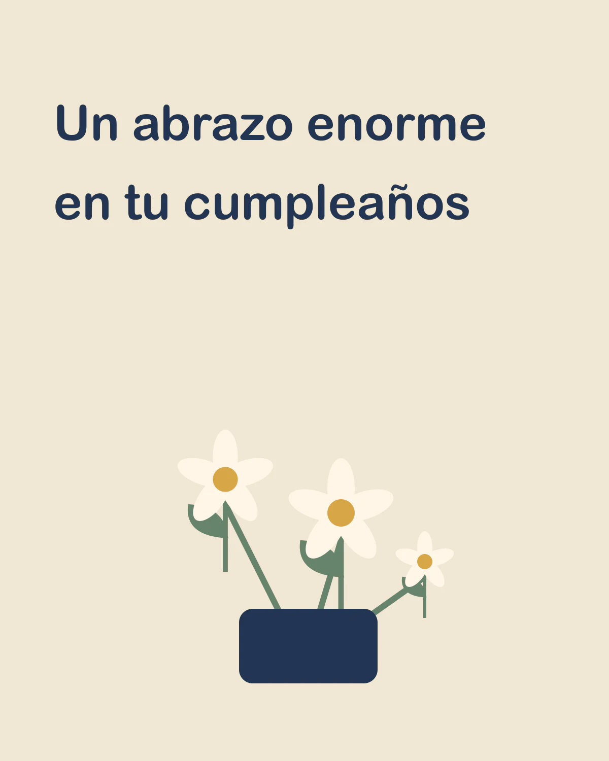 Un abrazo enorme en tu cumpleaños