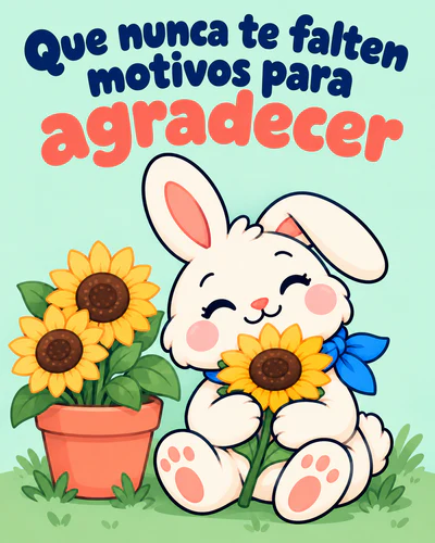 Que nunca te falten motivos para agradecer