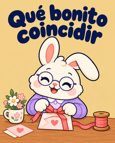 Qué bonito coincidir