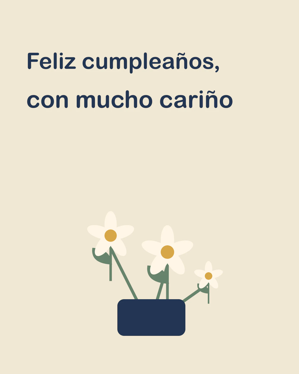 Feliz cumpleaños, con mucho cariño