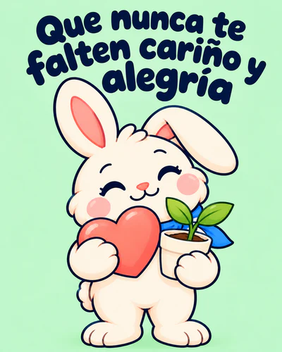 Que nunca te falten cariño y alegría