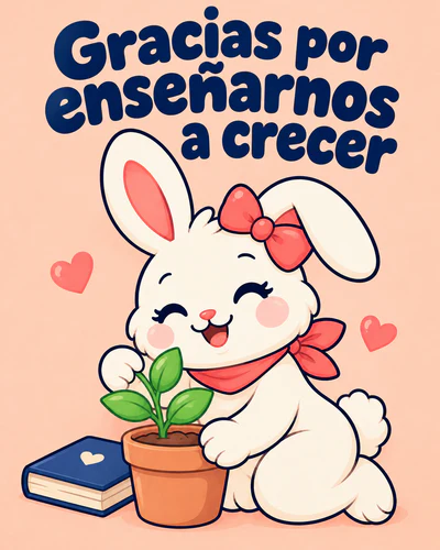 Gracias por enseñarnos a crecer