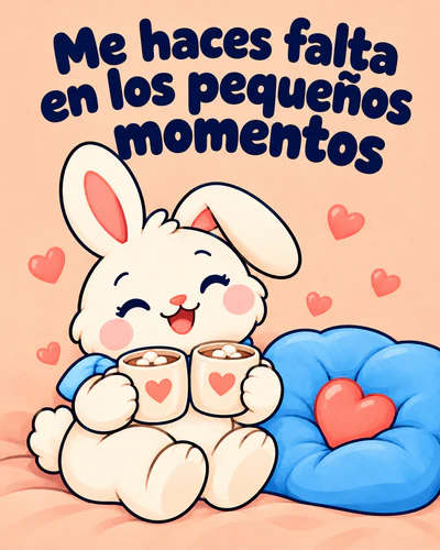 Me haces falta en los pequeños momentos