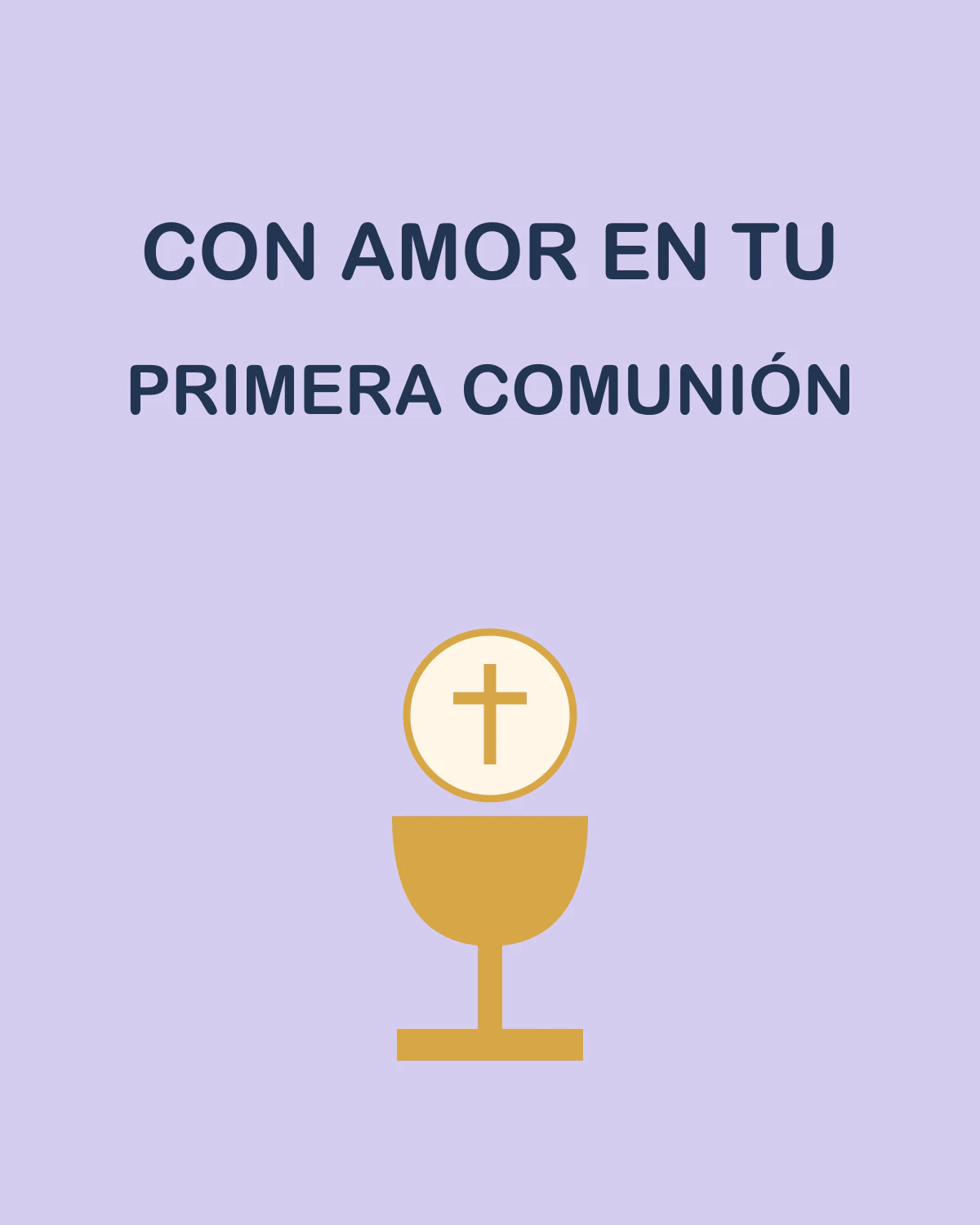 CON AMOR EN TU PRIMERA COMUNIÓN