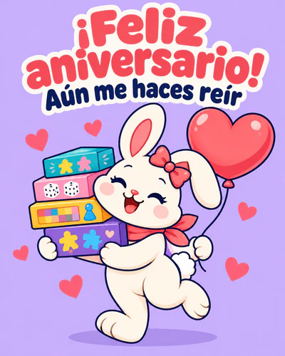 ¡Feliz aniversario! Aún me haces reír