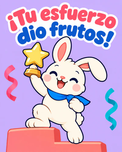 ¡Tu esfuerzo dio frutos!