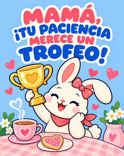 MAMÁ, ¡TU PACIENCIA MERECE UN TROFEO!