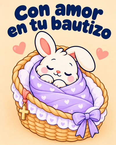 Con amor en tu bautizo
