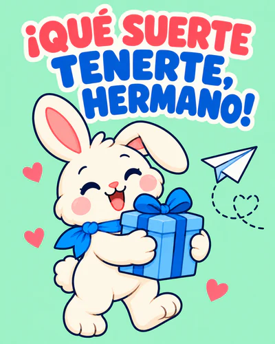 ¡QUÉ SUERTE TENERTE, HERMANO!