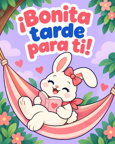 ¡Bonita tarde para ti!