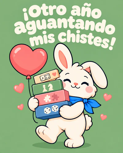 ¡Otro año aguantando mis chistes!
