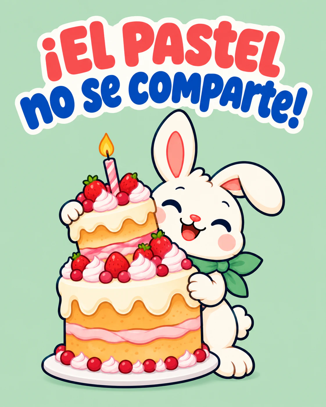 ¡El pastel no se comparte!