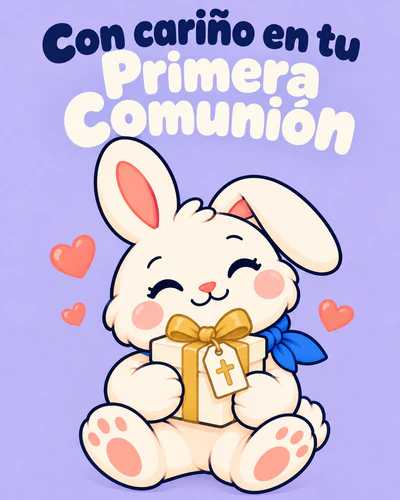 Con cariño en tu Primera Comunión