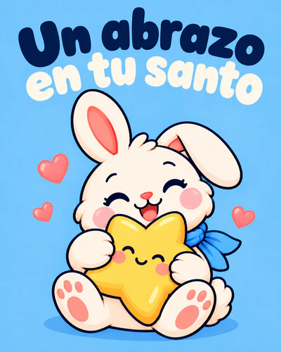 Un abrazo en tu santo