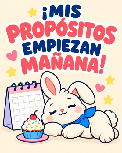 ¡MIS PROPÓSITOS EMPIEZAN MAÑANA!