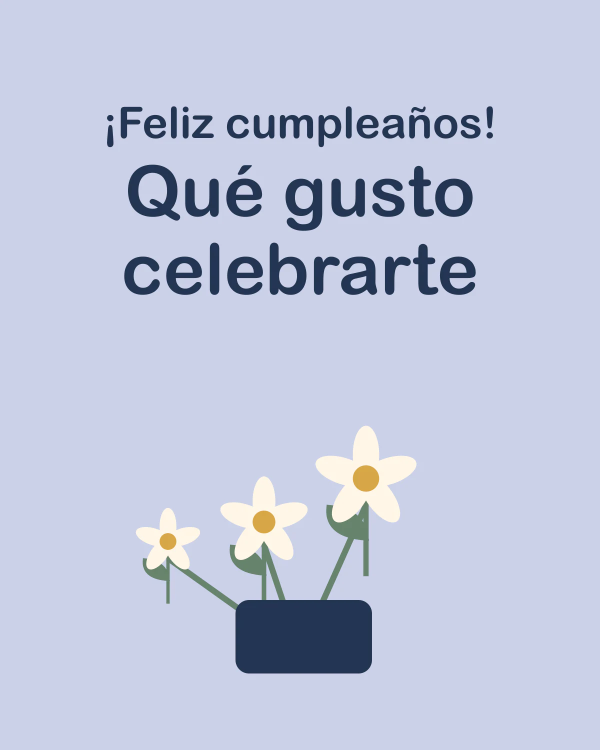 ¡Feliz cumpleaños! Qué gusto celebrarte