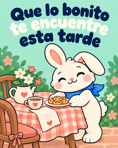 Que lo bonito te encuentre esta tarde