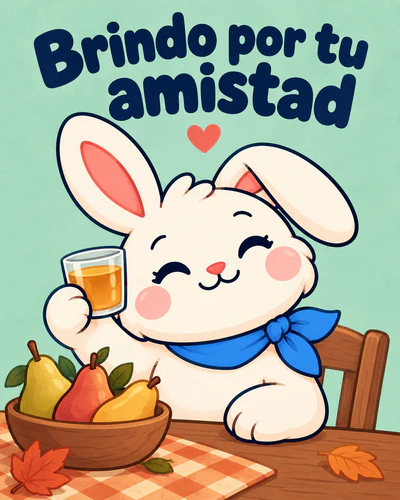 Brindo por tu amistad