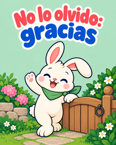 No lo olvido: gracias