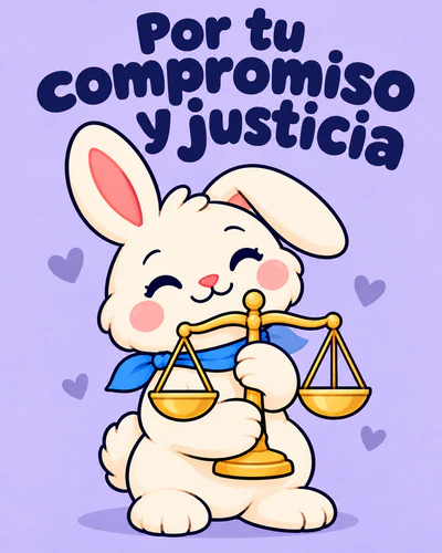 Por tu compromiso y justicia
