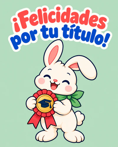 ¡Felicidades por tu título!