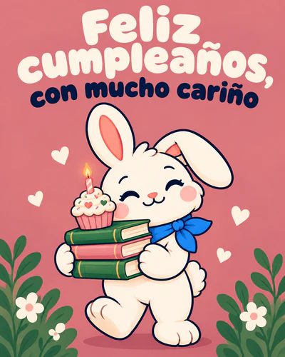 Feliz cumpleaños, con mucho cariño