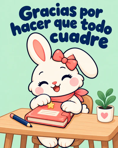 Gracias por hacer que todo cuadre