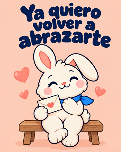 Ya quiero volver a abrazarte